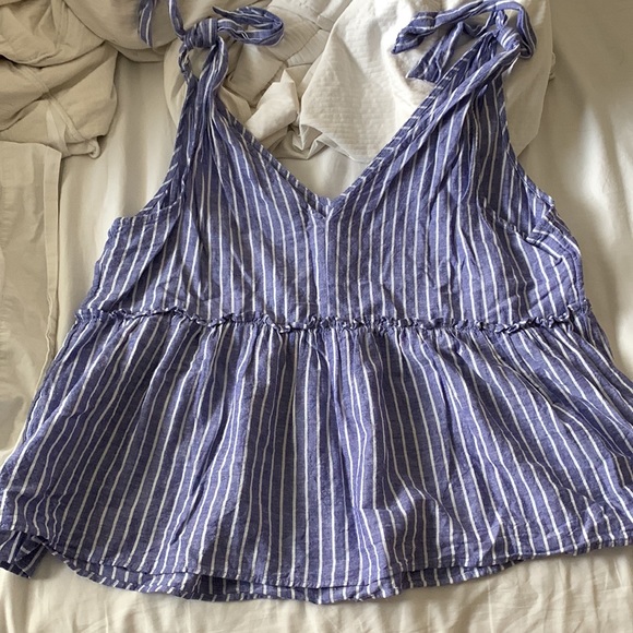 Who What Wear XXL striped chambray blouse - Picture 3 of 3